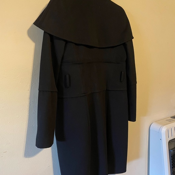 Stella McCartney Black Cashmere Wool Coat IT38 - Picture 6 of 9